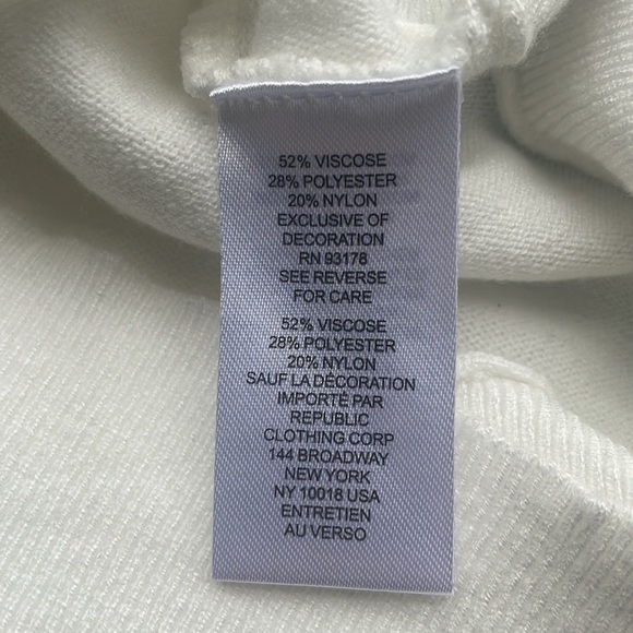 NWT TRUTH by Republic white sweater - Picture 6 of 6